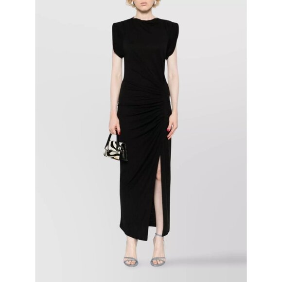 Isabel Marant Dresses & Skirts - ISABEL MARANT BLACK DRAPED DRESS WITH SLIT SIZE S NEW
